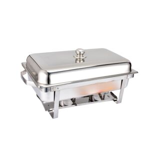 Bien Servi 8 Liter Food Warmer with Stand and Burner Silver DZW-I080